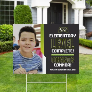 Level Complete Graduation Yard Sign