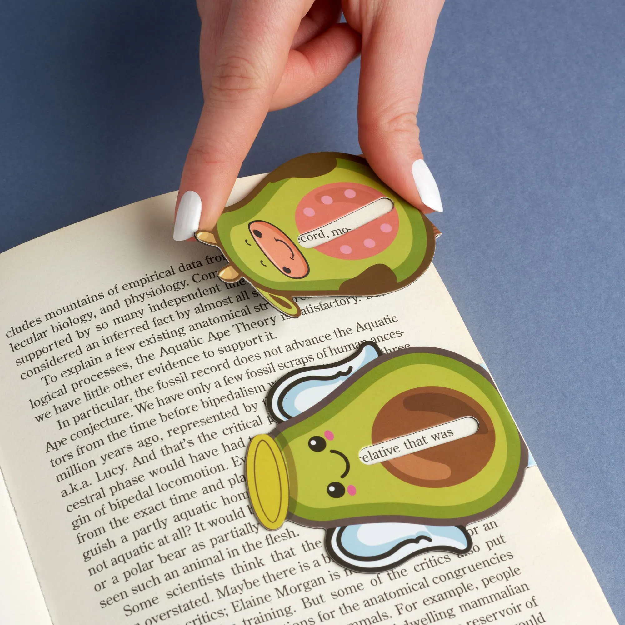 Linemarker Set of 2 Magnetic Bookmark (Avocado)