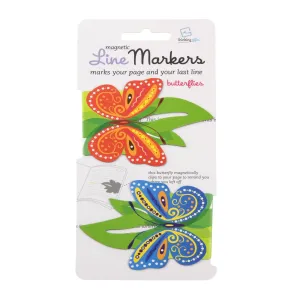 Linemarker Set of 2 Magnetic Bookmark (Butterflies)