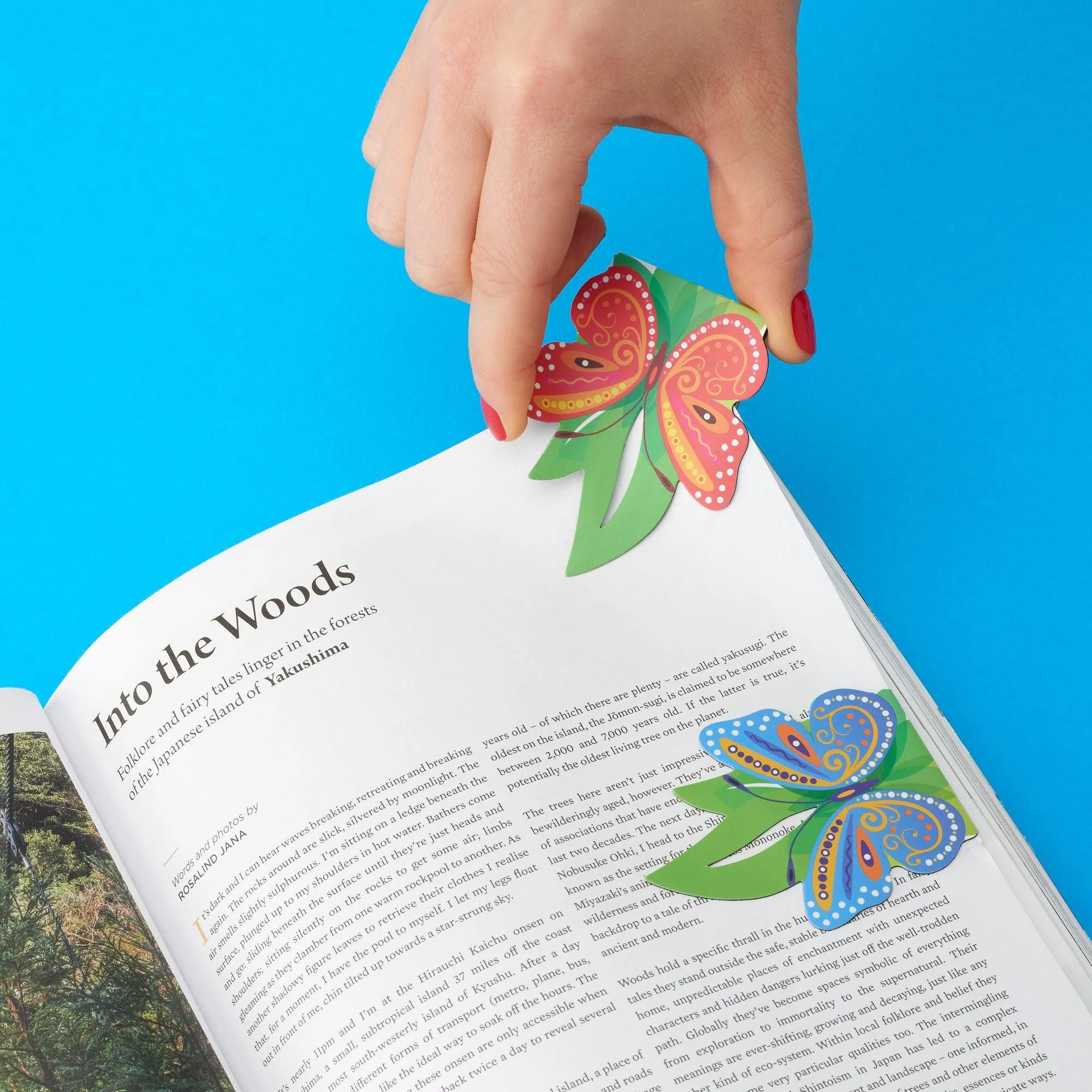Linemarker Set of 2 Magnetic Bookmark (Butterflies)