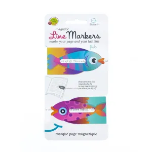 Linemarker Set of 2 Magnetic Bookmark (Fish)