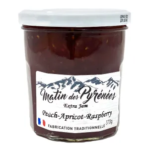 Matin des Pyrénées Peach Apricot Raspberry Jam 370g