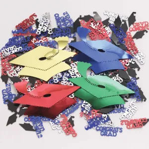 Mortarboard Graduation Confetti - Assorted Colors