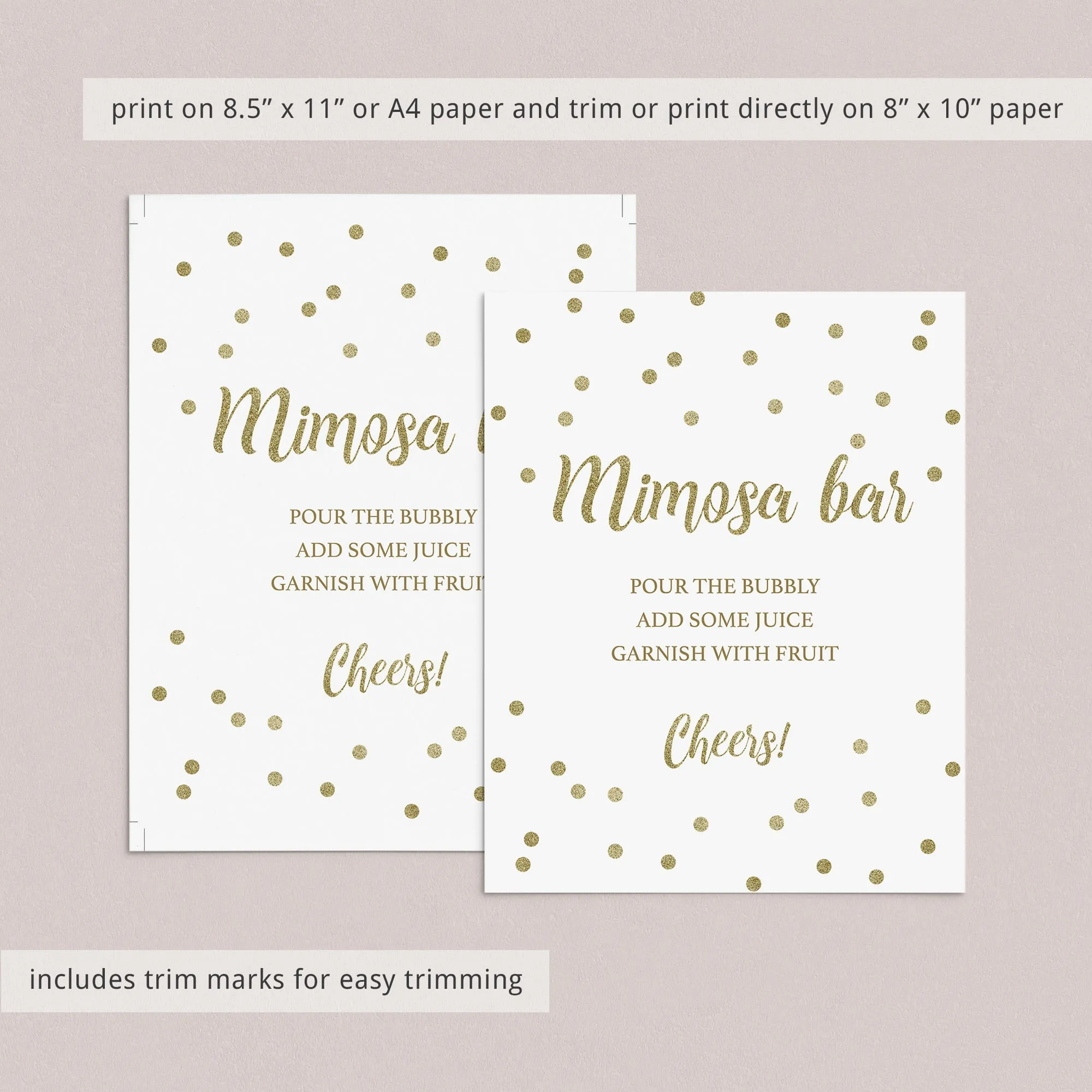 Neutral Baby Shower Decor Pack Gold Confetti