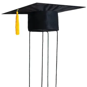 Oversized Graduation Cap Car Decoration - Black
