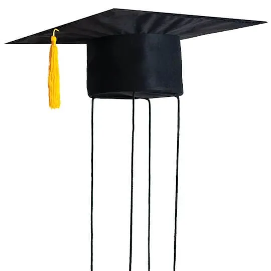 Oversized Graduation Cap Car Decoration - Black