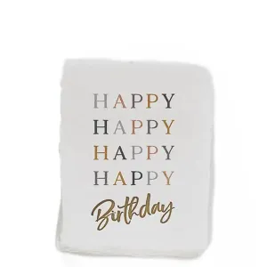 PAPER BARISTAS | Happy Happy Happy Birthday Greeting Card