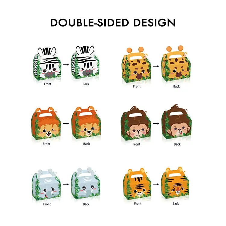 Party Favor Box | Safari Animal | 12 Pcs