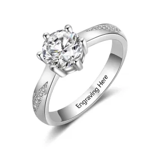 Personalized 925 Sterling Silver Classic Band Wedding Silver Ring Band