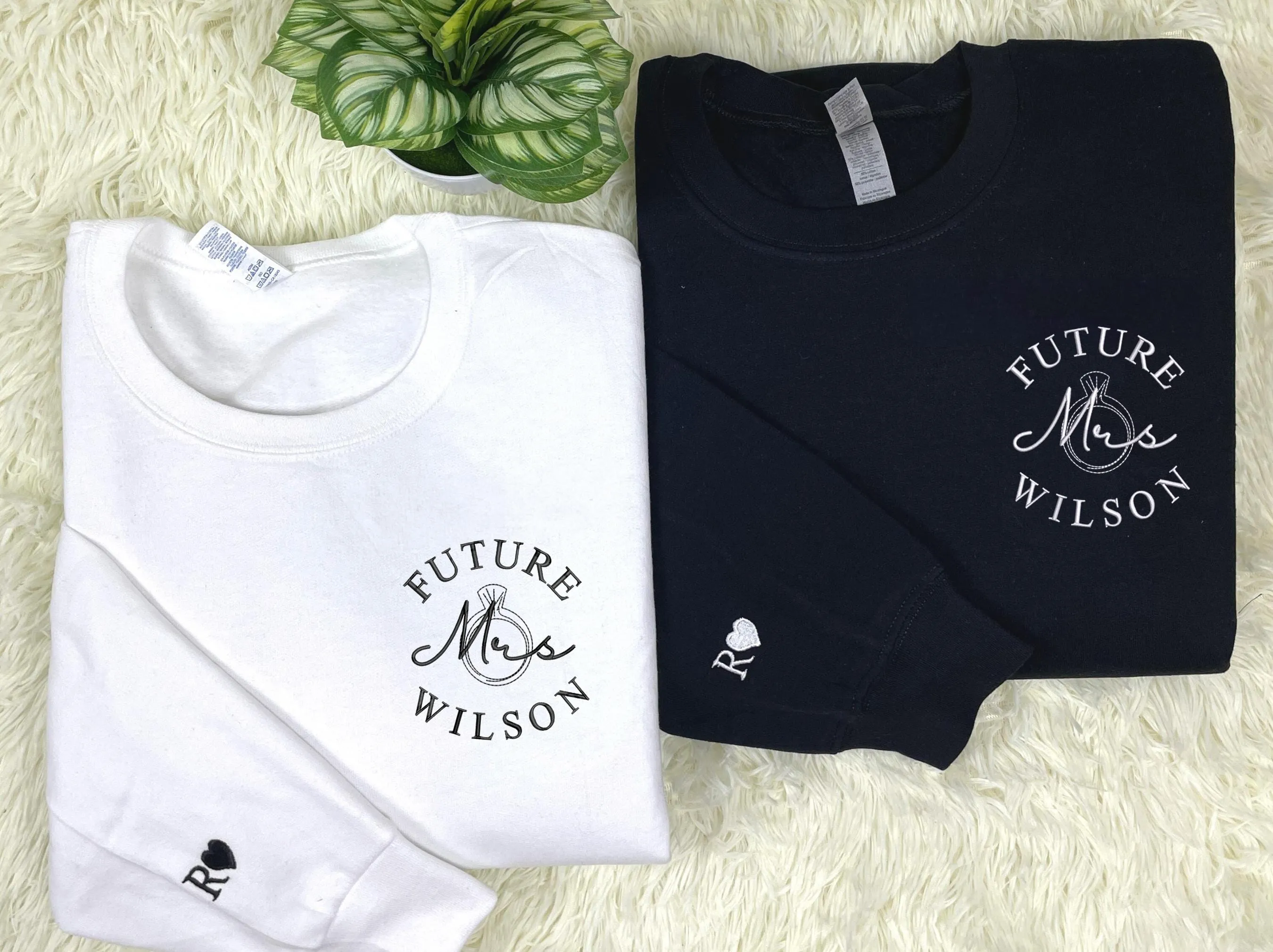 Personalized Bridal Shower Gift for Future Daughter in Law with Embroidered Future MRS Sweatshirt