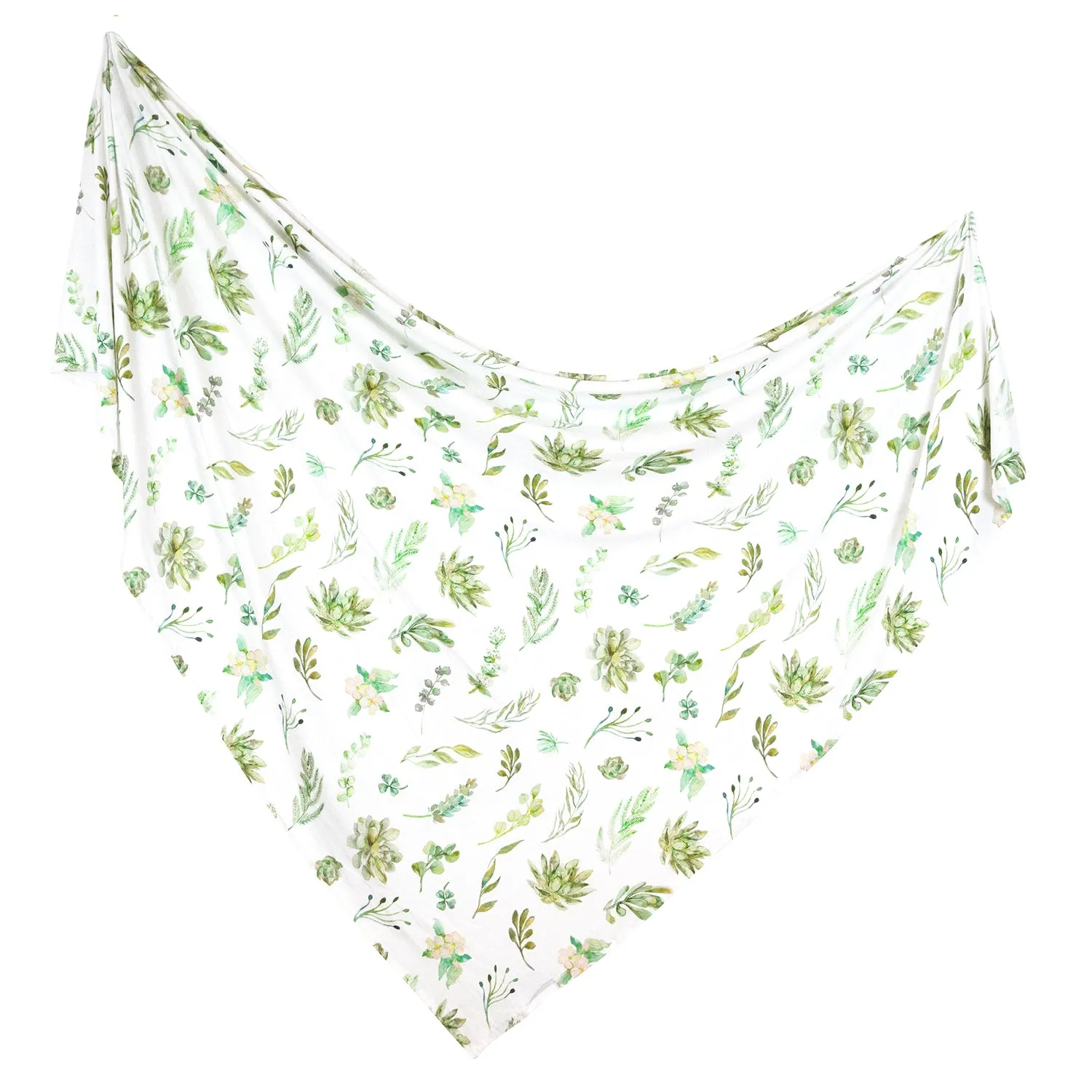 Premium Knit Rayon Bamboo Swaddle Blanket – Succulents