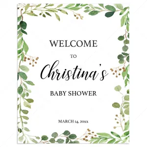 Printable Boho Baby Shower Welcome Sign Template