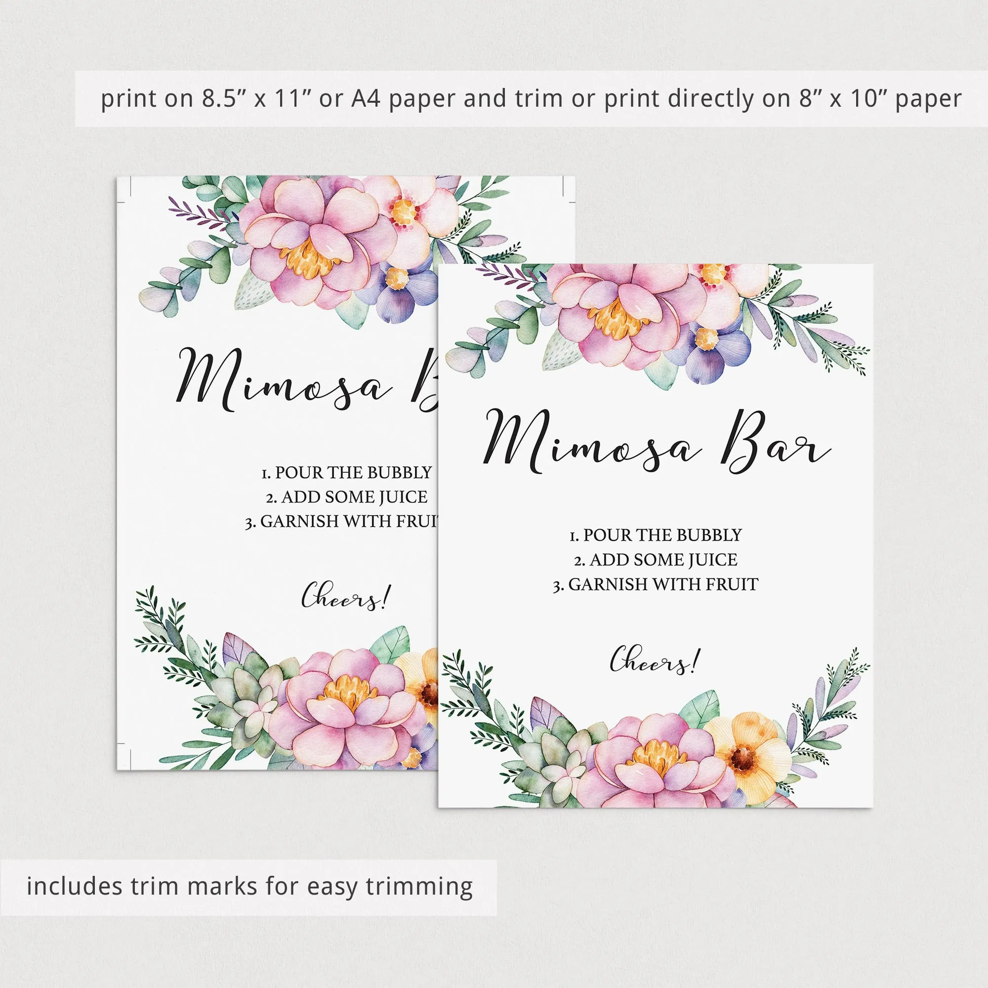 Purple Floral Baby Shower Decorations Pack