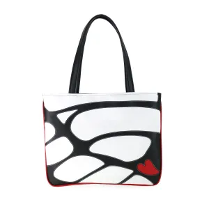 "Monarch" Butterfly Vegan Flat Tote Design by Cykochik (Multicolored )