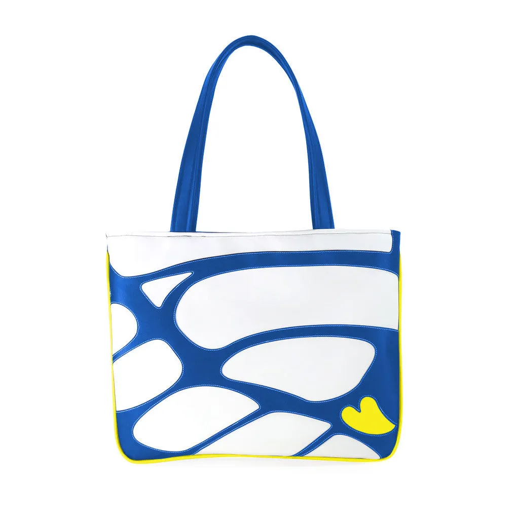 "Monarch" Butterfly Vegan Flat Tote Design by Cykochik (Multicolored )