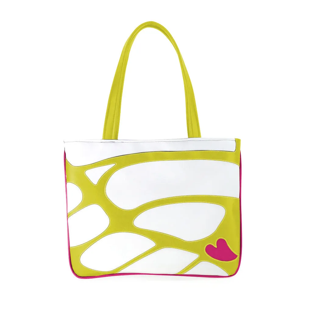 "Monarch" Butterfly Vegan Flat Tote Design by Cykochik (Multicolored )