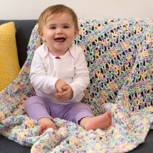 Red Heart Baroque Crochet Baby Blanket