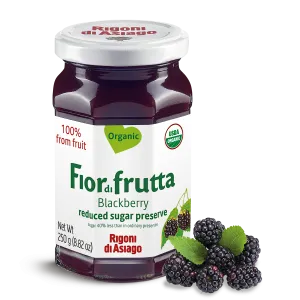 Rigoni di Asiago Organic Fruit Spread Blackberry - 8.8 oz ( Case of 6-Jars)