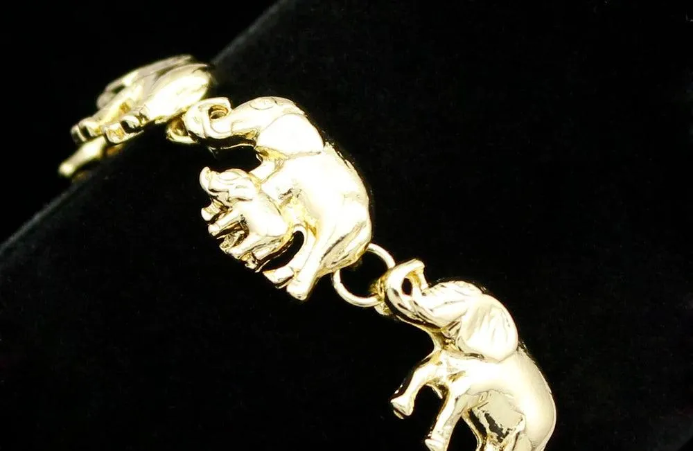 Silver Plated Elephant Bracelet: Hindu Ganesh Charm