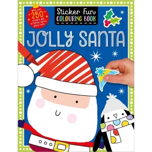 STICKER SCENES COLOURING BOOK JOLLY SANTA