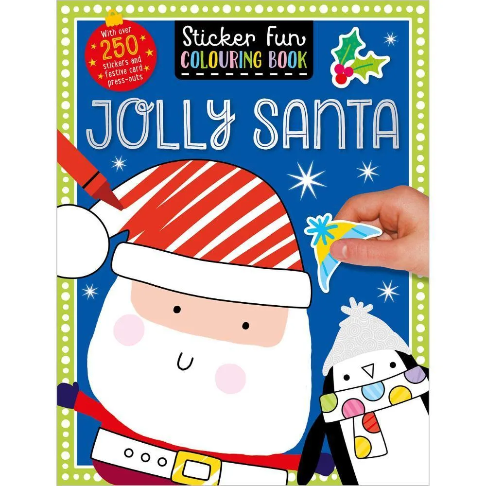 STICKER SCENES COLOURING BOOK JOLLY SANTA