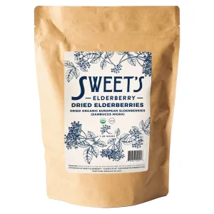 Sweet's Elderberry | Organic Dried Elderberries (1lb)