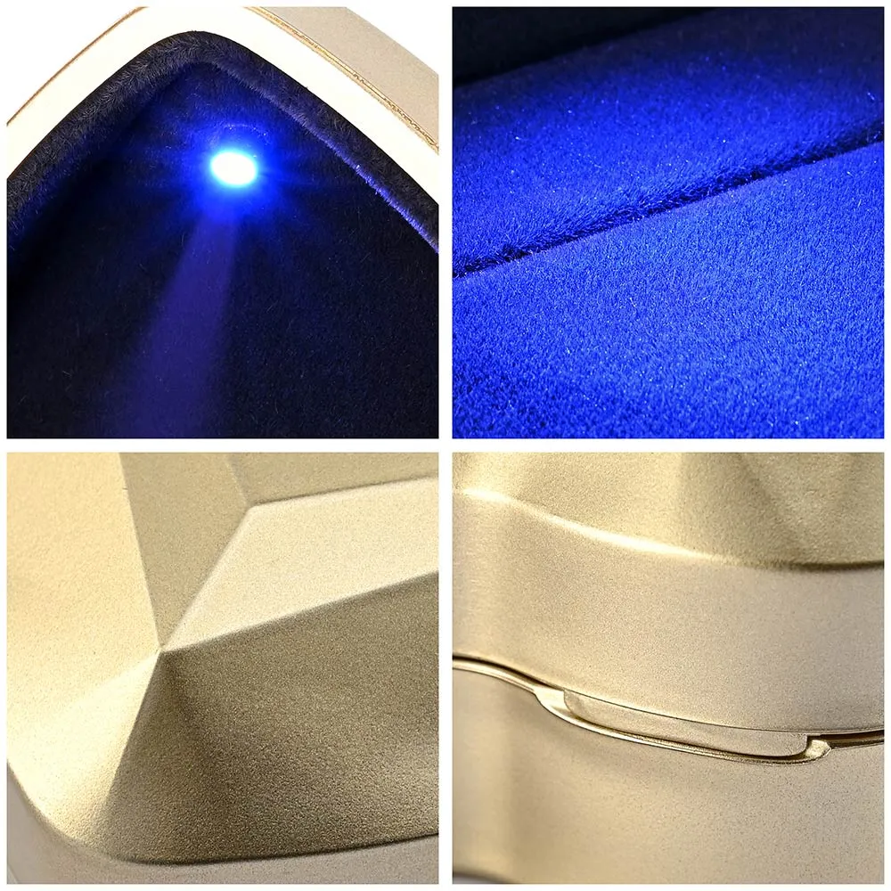 TheLAShop Heart Shaped Ring Box with Light Jewellery Box