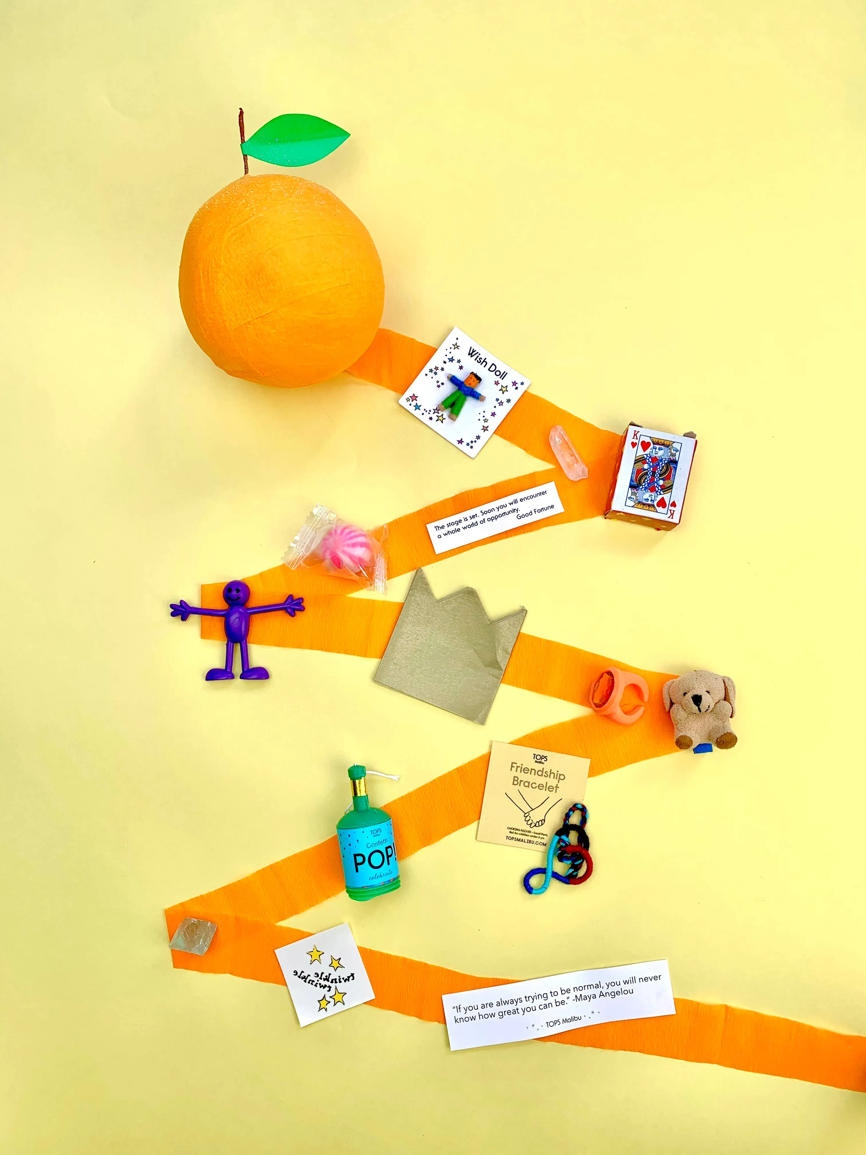 TOPS Malibu - Mini Surprise Ball - Orange - "Be My Clementine"