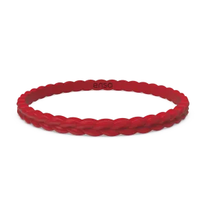 Weave Stackable Silicone Bracelet - Red