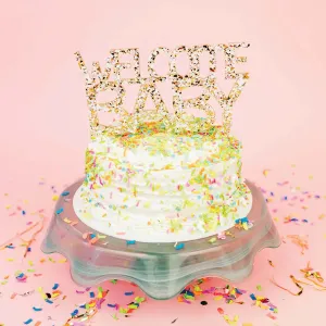 'Welcome Baby' Confetti Pearl Cake Topper