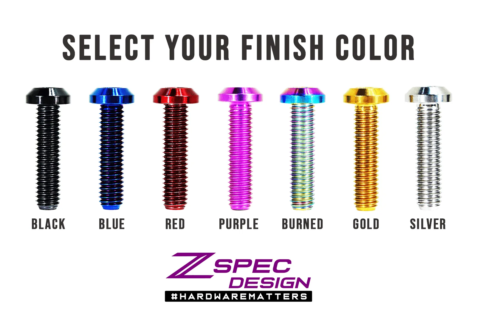 ZSPEC "Door Jams & Trunk-Area" Dress Up Bolts® Fastener Kit for '23  Mitsubishi Mirage, Titanium